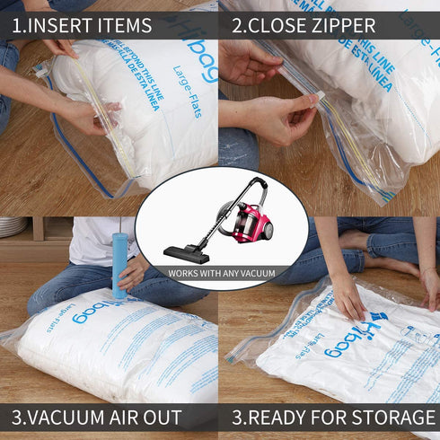 HIBAG Space Saver Bags, Vacuum Storage Bags (8-Medium)