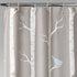 Lush Decor Bird on The Tree Shower Curtain, 72" x 72", Gray/Blue