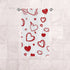BVOGOS Valentine's Day Bath Hand Kitchen Towels Heart Romantic Face Towel Washcloth Set of 2 Soft Quick Dry Super Absorbent Bathroom Red