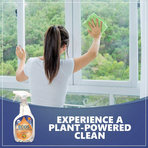 Earth Friendly Products ECOS Window Cleaner with Vinegar, 22-Ounce, (Pack of 3)