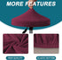 Turquoize Velvet Bar Stool Covers Round Stool Cushion Covers Stool Chair Covers Barstool Covers Slipcovers Set of 2, Feature Stretchy Thick Bouncy Fabric Washable, Dia 16"-18", X-Large, Burgundy