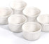 Hatrigo Porcelain Ramekins with Silicone Storage Lids, Set of 6 White Ramekins, 10 oz Oven Safe to 450 deg F, Dishwasher Safe