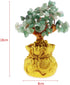 SING F LTD Feng Shui Money Luck Stone Tree Crystal Art Decoration Office Living Room Good Luck Best Gift Green