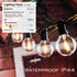 Outdoor String Lights 29ft G40 Patio Lights String with 16 Shatterproof Globe LED Bulb,Waterproof Connectable Hanging Lights for Porch Balcony Bistro,2700K Warm Glow Cafe Lights with E12 Socket