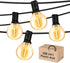 Outdoor String Lights 29ft G40 Patio Lights String with 16 Shatterproof Globe LED Bulb,Waterproof Connectable Hanging Lights for Porch Balcony Bistro,2700K Warm Glow Cafe Lights with E12 Socket