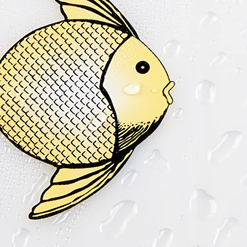 iDesign Fishy Shower Curtain, 72 x 7 2, Blue/Green