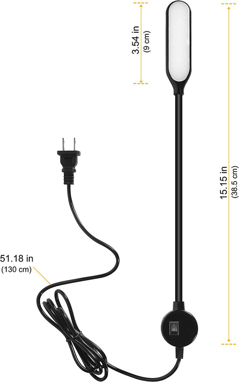 Amazing Power Sewing Machine Light LED Flexible Gooseneck Work Lamp with Magnetic Mount Base for Workbench Lathe Drill Press