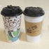NEW Reclosable Travel Lid Black Dome Lid for 10-20 oz. Paper coffee Cups, appx. - 100 pack