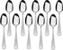 Gourmet Basics by Mikasa Satin Symmetry Stainless Steel Teaspoon, Set of 10,Silver