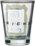 Silver Buffalo Friends Iconic Icons Yellow Frame 4 Pack Mini Glasses, 1.5 Ounces