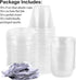 Zezzxu 50Pack 9oz Clear Plastic Parfait Cups with Insert and Flat Lids (No Hole) Disposable Dessert Cups for Yogurt Fruit and Cereal Parfait