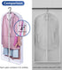 AOODA 40" Clear Garment Bags for Hanging Clothes Transparent Suit Bags for Closet Storage Coat Cover Protector for Sweater, Jacket, 4 Packs