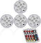 Tripop RGB Color Changing Submersible LED Lights, 13 Colors 4 Modes LED Floral Lights with Remote Controls + Battery Powered (4 Packs)