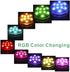 Tripop RGB Color Changing Submersible LED Lights, 13 Colors 4 Modes LED Floral Lights with Remote Controls + Battery Powered (4 Packs)