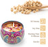 Orentas, Scented Candles Gift Set, Pure Natural Soybean for Aromatherapy Wax ,Travel Tin Candles for Home Meditation, Mother's Day Gift or Birthday Gifts 4 Packs, 4.4oz (Lemon/Rose/Orange/Lavender)