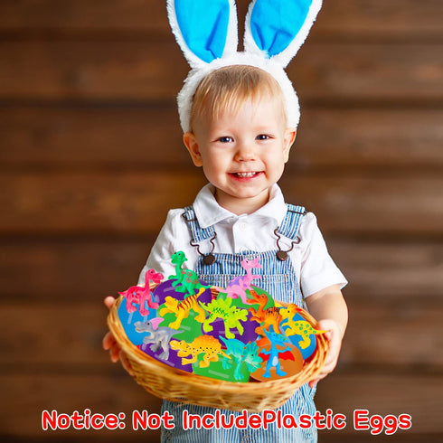 36PCS Dinosaur Bulk Toys Dinosaurs Pinata Goodie Bags Stuffers Easter Egg Fillers Treasure Box Mini Toys Dino Desk Pets Classroom Prizes for Kids Birthday Party Favors for Boys Girls Cupcake Toppers