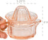 HOME-X Nostalgia Style Glass Citrus Juicer, Manual Juice Press, Retro Nostalgic Lemon, Orange Juicer-2 Pcs-Pink