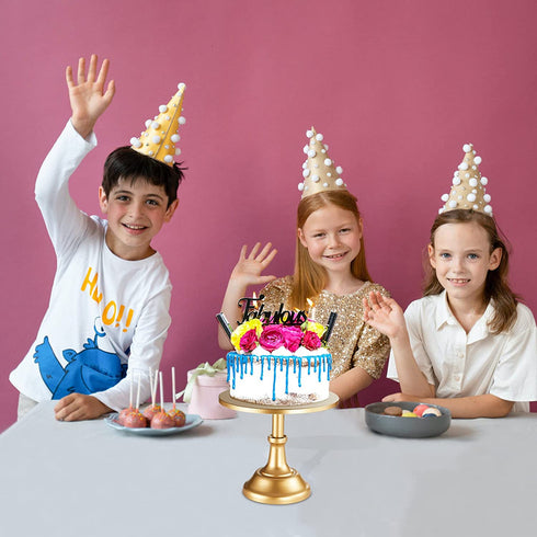 Miukage Cake Stand, Adjustable Height Cake Stands, High-end Wedding Cake Stand, Metal Gold Cake Stand Suitable for Graduation Ceremonies, Birthday Parties, Home Decoration