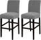 Turquoize Stretch Bar Stool Cover Counter Stool Pub Chair Slipcover for Dining Room Cafe Barstool Slipcover Removable Furniture Chair Seat Cover Jacquard Fabric with Elastic Bottom Set of 2,Dove