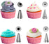 Kootek 42 Pieces Piping Bags and Tips Set Cake Decorating Supplies with 36 Numbered Icing Tips, 2 Silicone Pastry Bags, 2 Flower Nails, 2 Reusable Plastic Couplers Baking Frosting Tips and Bags Set