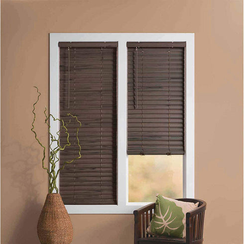 PowerSellerUSA Achim Home Furnishing Cordless GII Luna 2" Slat Mahogany Venetian Window Blinds 30" W x 64" L