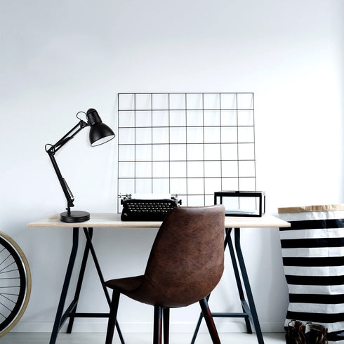 Globe Electric 5698601 Swing-Arm Desk Lamp, with Base, Black