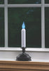 Xodus Innovations Battery Operated First Responder Window Candle with Dusk to Dawn Sensor and Selectable Blue or White LED Flame Color, Aged Bronze/Black (FR1310A)