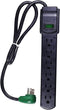 GoGreen Power (GG-16103MSBK) 6 Outlet Surge Protector, Black, 2.5 Ft. Cord