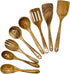 Wooden Utensils for Cooking 8 Pcs Natural Teak Wooden Cooking Utensils, Wooden Kitchen Utensil Set, Wooden Spoons for Cooking, Kitchen Cooking Utensils Set, Slotted Spoons for Cooking