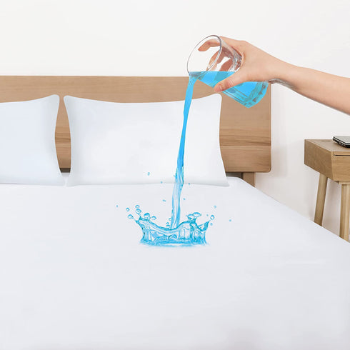 Ruili Premium Waterproof Twin XL Mattress Protector, Breathable Soft Noiseless Mattress Cover, Washable Fitted Bed Cover, Vinyl-Free