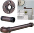Industrial Pipe Decor Toilet Paper Holder Set,GoYonder Wall Mounted Toilet Roller Paper Holder (Mounting Hardware Included) (Bronze Finish)