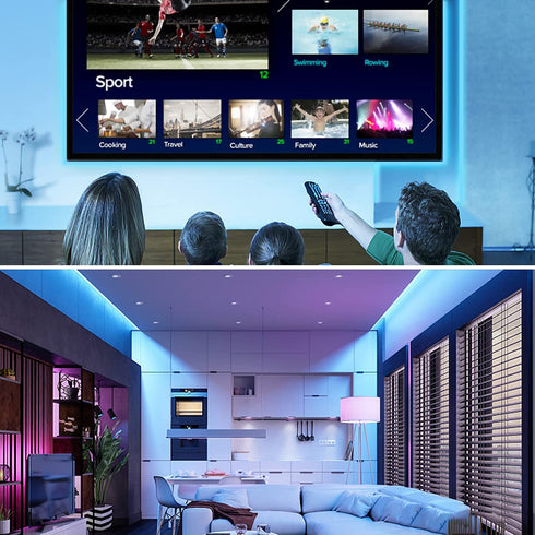 SHUXAG Neon Lights, 16.4ft/5m Led Rope Lights for Bedroom, 12V DC Flexible Led Strip Lights Waterproof Neon Flex, Silicone Blue Decor for Indoor Outdoor Home Patio Room Kithchen(NO Power Adapter)