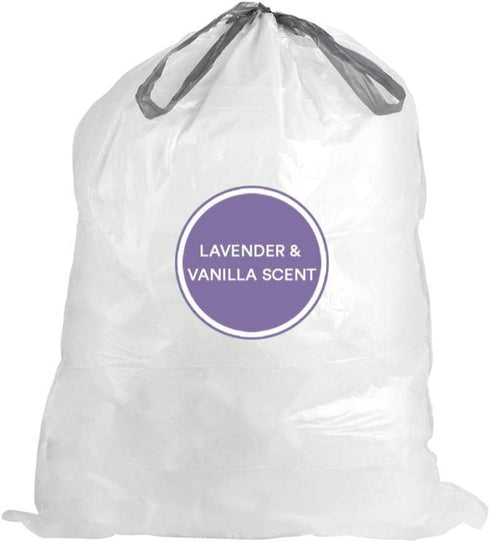 Plasticplace 4 Gallon Trash Bags ”‚ 0.7 Mil ”‚ Lavender and Soft Vanilla Scented Garbage Can Liners ”‚ 17" x 16" (200 Count)