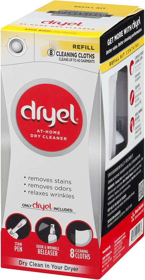Dryel At-Home Dry Cleaner Refill Kit, 8 Count