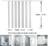 COLOR VALLEY ART White Shower Curtains,72''x72'' Modern Fabric Curtains for Bathroom,Bathtub Shower Curtain Liner with Hooks,Waterproof and Machine Washable (White)