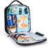 Lunch Box with Padded Liner,Amersun Spacious Insulated Lunch Bag Durable Thermal Lunch Cooler Pack with Strap for Men Women Boys Girls Adults School Sport Beach Picnic Work Camp,2 Pocket(Black Gray)