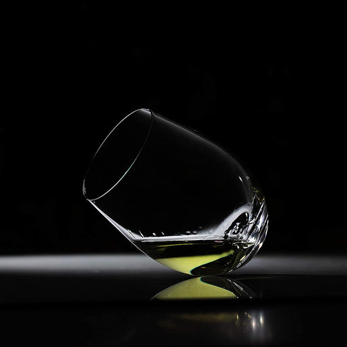 LUXU Stemless Wine Glasses(Set of 4)-20 oz,Crystal Wine Cups for Red or White Wine,Large Water Juice Glasses,No Stem Glass Beverage Cups,Clear Drinking Tumblers for Any Occasion