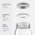 Wide-Mouth Glass Mason Jars, 32-Ounce (4-Pack) Glass Canning Jars with Silver Metal Airtight Lids and Bands with Chalkboard Labels, for Canning, Preserving, Meal Prep, Overnight Oats, Jam, Jelly,