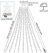 Christmas Decorations Outdoor Star String Lights,349 LED 8 Modes with 14" Topper Star Christmas Tree Lights,Star Waterfall Lights for Outside Tree Yard Wedding Home Party,Cool White