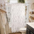Volens White Ruffle Shower Curtain Farmhouse Fabric Cloth Curtains for Bathroom, 72x72 in Long