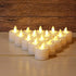 Led Electric Flameless Flickering Battery Operated Tea Lights Candles with RF Remote and Timer for Outdoor/Table/Party Decoration