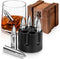 Unique Gift for Men Dad Husband Boyfriend, HBlife Whiskey Stones Set of 6 with Wooden Gift Box, Stainless Steel Ice Cubes, Ideal Gifts for Whiskey Lovers
