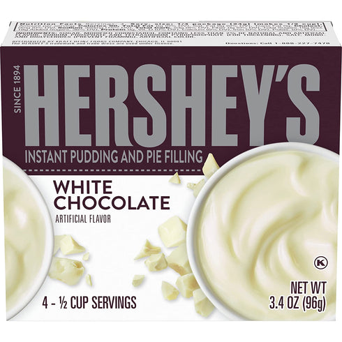 HERSHEY'S Pudding, White Chocolate, 3.4 Ounce Box