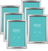 LaVie Home 4x6 Picture Frames (6 Pack, Silver) Simple Designed Photo Frame with High Definition Glass for Wall Mount & Table Top Display, Set of 6 Classic Collection