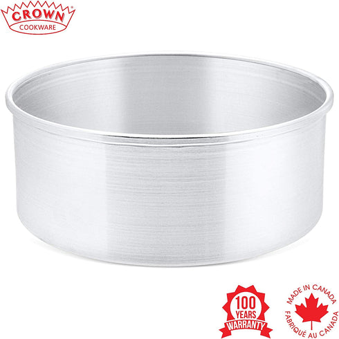 Crown 8x4 Cake Pan, Heavy Gauge, Fully Straight Sides, Even-Heating, Made in Canada
