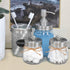 CERBIOR Mason Jar Bathroom Accessories Set 4Pcs,Lotion Soap Dispenser &2 Apothecary Jars &Toothbrush Holder,Bathroom Home Decor Craft. Nickel