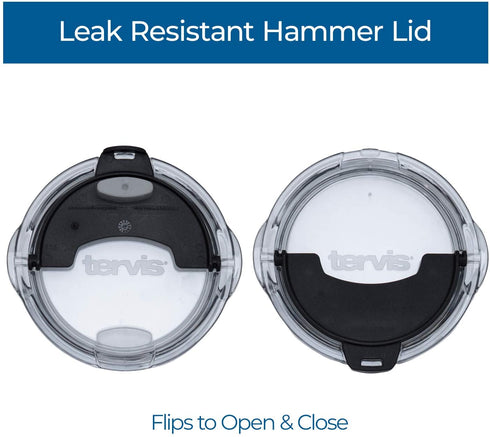 Tervis Tropical Collection Floral Stainless Steel Insulated Tumbler with Clear and Black Hammer Lid, Silver