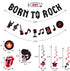 Rock and Roll Party Decorations Set Born to Rock Glitter Banner Rock and Roll Hanging Swirls Rock Star Centerpiece Sticks 1950's Rock and Roll Party Decorations Music Theme Baby 1st Birthday Party Supplies 50s 60s Rock Party Favors Record Wall Decor