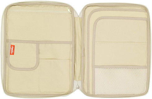 El-fmly A4 Document Portable Organizer Bag Waterproof Portfolio Office Zipper Case Travel Multi-Function for Passport ID Card Notebook Ipad