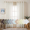 MIULEE 2 Panels Natural Linen Look Textured Sheer Curtains Elegant Solid Ivory Drapes Grommet Top Window Voile Panels for Bedroom Living Room (52X84 Inch)